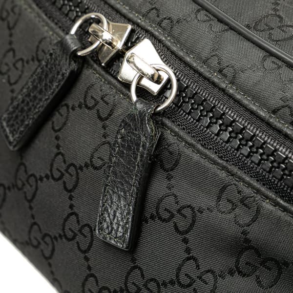 Pre-owned Gucci GG Nylon Web Belt Bag Black