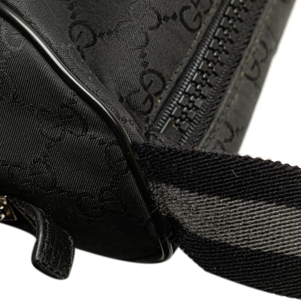 Pre-owned Gucci GG Nylon Web Belt Bag Black