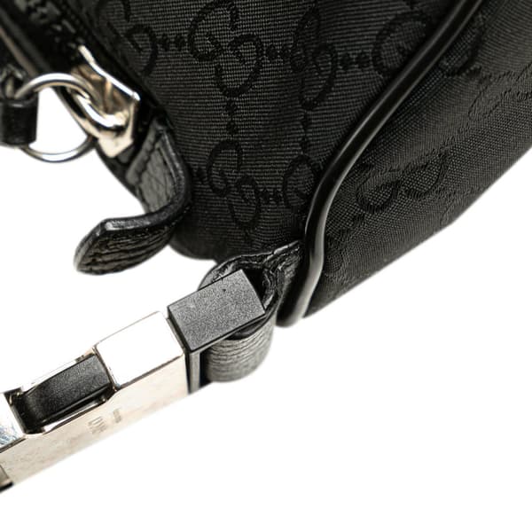 Pre-owned Gucci GG Nylon Web Belt Bag Black