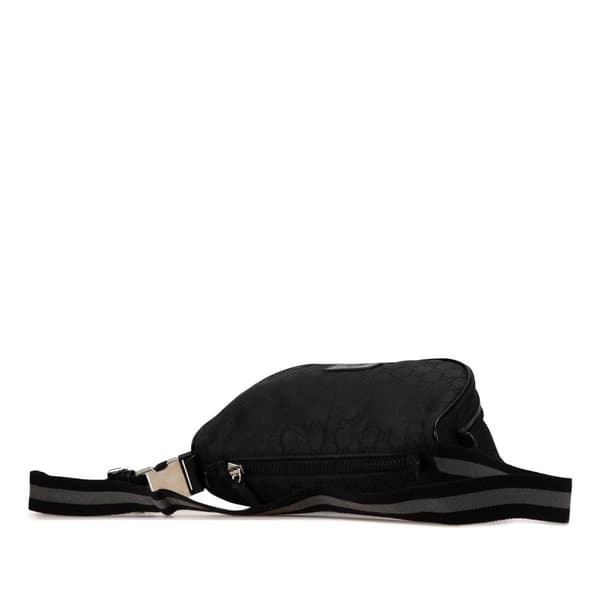 Pre-owned Gucci GG Nylon Web Belt Bag Black