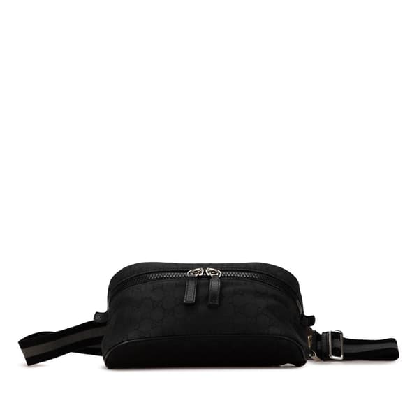 Pre-owned Gucci GG Nylon Web Belt Bag Black