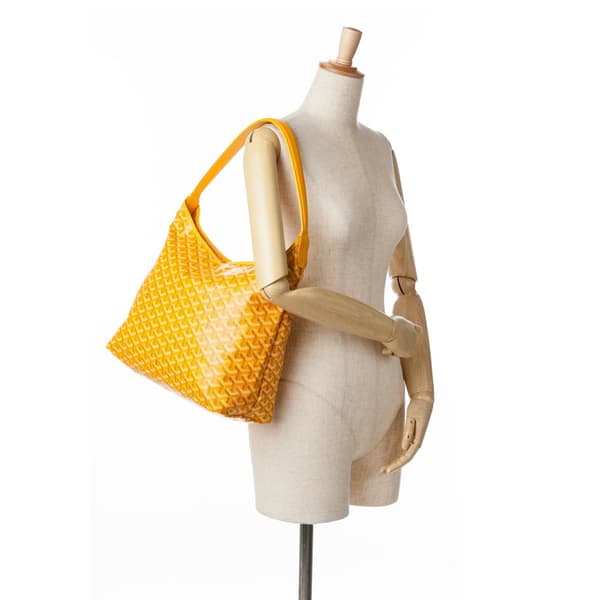 Pre-owned Goyard Goyardine Boheme Hobo Yellow