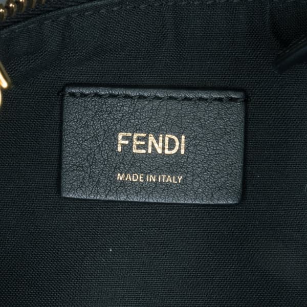 Pre-owned Fendi Medium Leather Fendigraphy Hobo Black