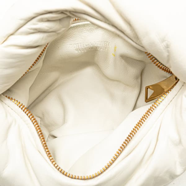 Pre-owned Bottega Veneta Mini Nappa Puffy Jodie White