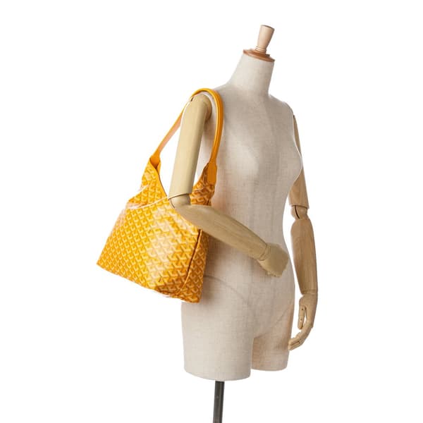 Pre-owned Goyard Goyardine Boheme Hobo Yellow