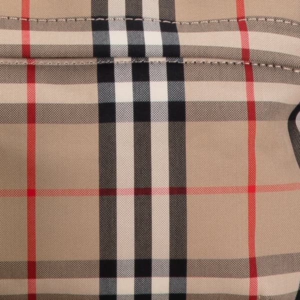 Pre-owned Burberry Medium House Check Nylon Sonny Belt Bag Brown