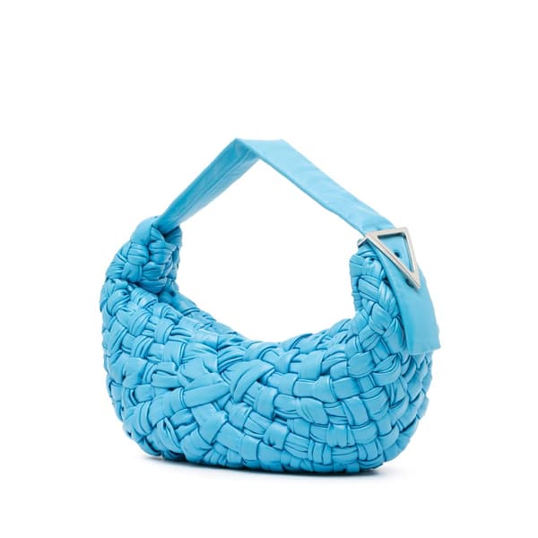 Pre-owned Bottega Veneta Foulard Intrecciato Banana Blue