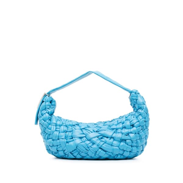 Pre-owned Bottega Veneta Foulard Intrecciato Banana Blue