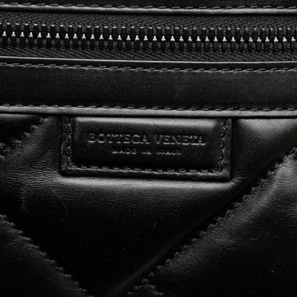 Pre-owned Bottega Veneta Perforated Leather Belt Bag Black