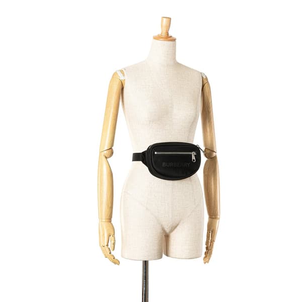 Pre-owned Burberry Nylon Belt Bag Black