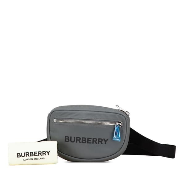 Pre-owned Burberry Nylon Cannon Bumbag Gray