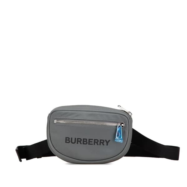 Pre-owned Burberry Nylon Cannon Bumbag Gray