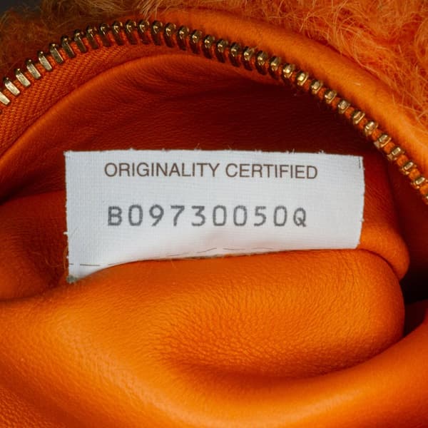 Pre-owned Bottega Veneta Mini Shearling Jodie Orange