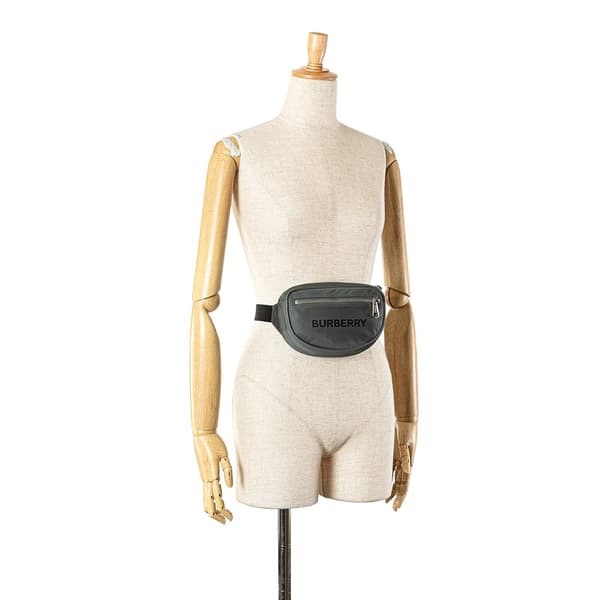 Pre-owned Burberry Nylon Cannon Bumbag Gray