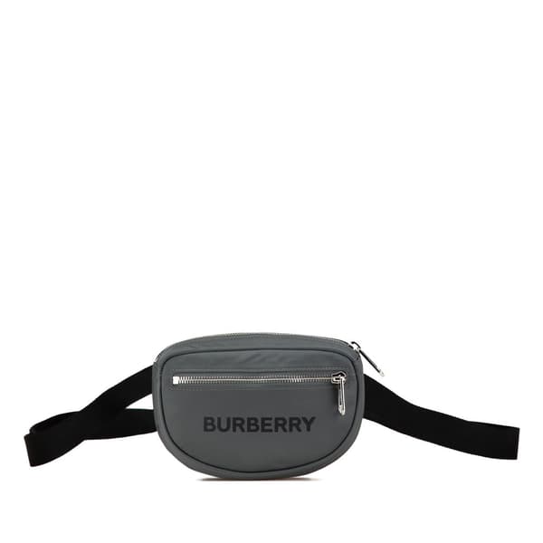 Pre-owned Burberry Nylon Cannon Bumbag Gray