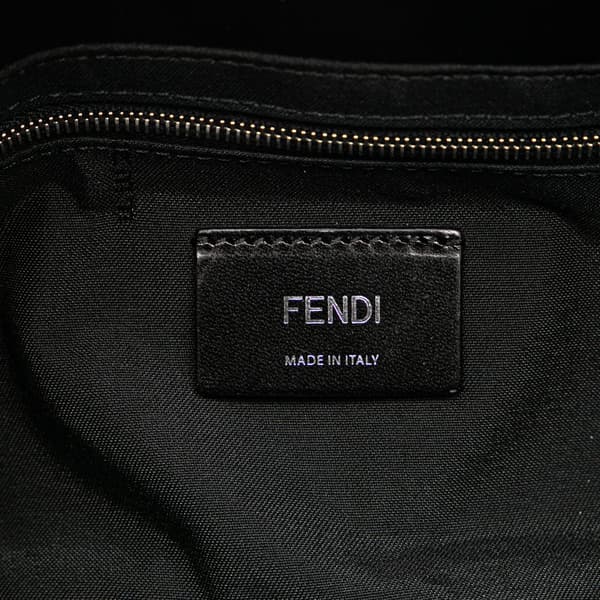 Pre-owned Fendi Nylon Karl Kollage Convertible Belt Baguette White