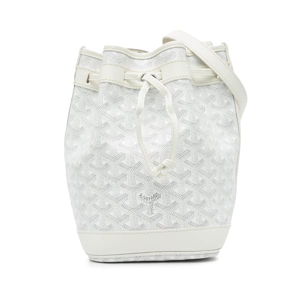 Pre-owned Goyard Goyardine Petit Flot White