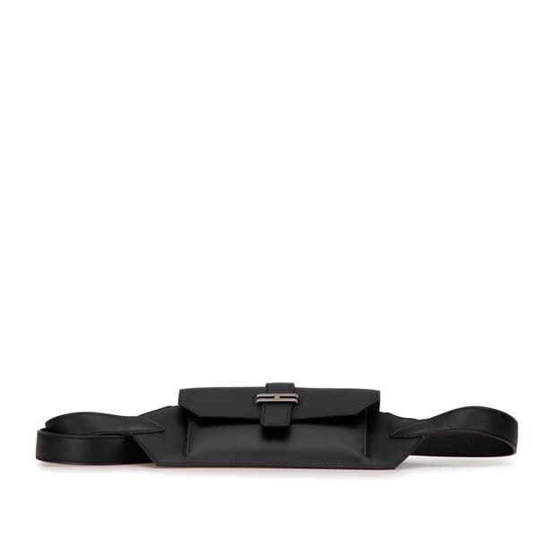 Pre-owned Hermès Swift Elan Pocket 24 Belt Bag Black