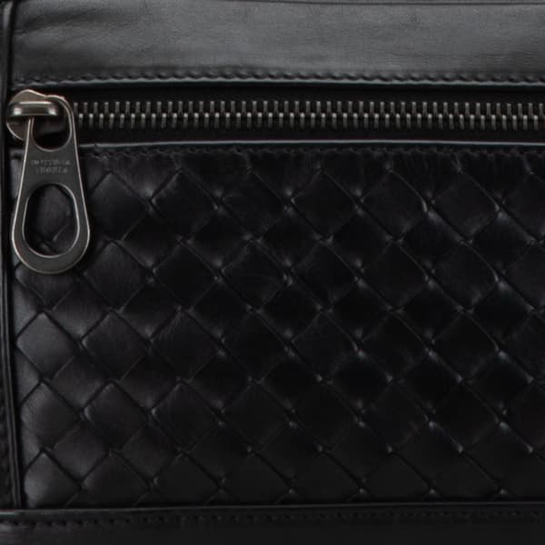 Pre-owned Bottega Veneta Nappa Intrecciato Belt Bag Black