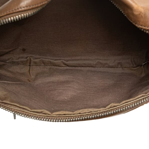 Pre-owned Bottega Veneta Nappa Intrecciato Belt Bag Brown