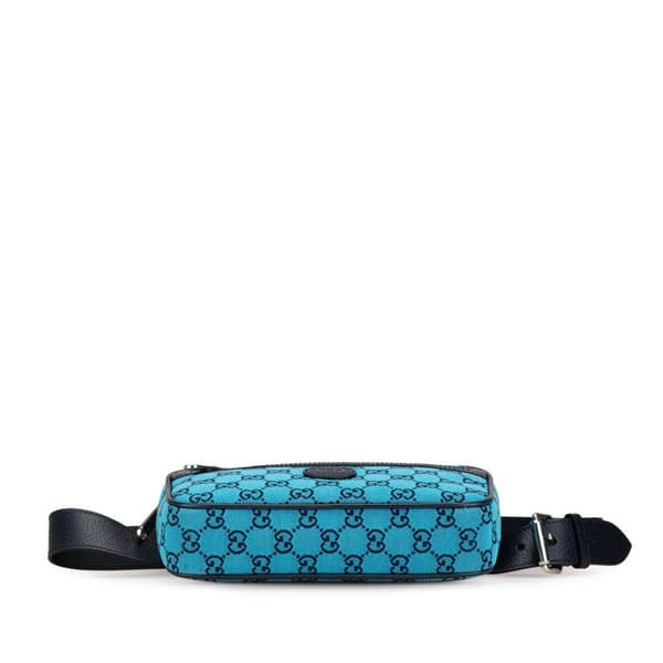 Pre-owned Gucci GG Canvas Belt Bag Blue