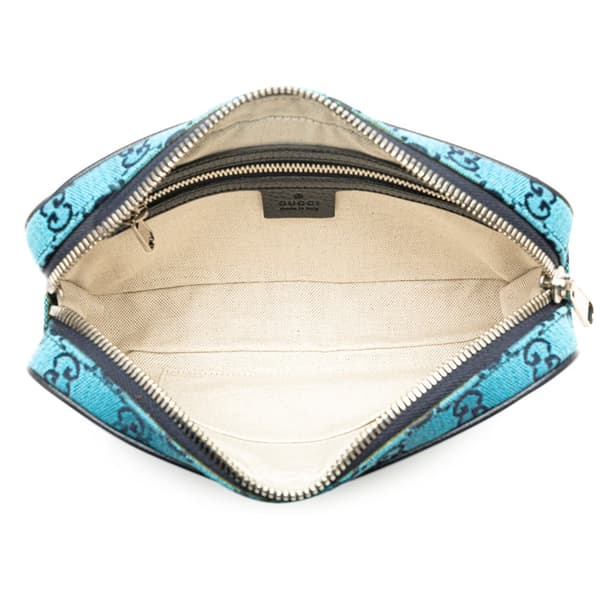 Pre-owned Gucci GG Canvas Belt Bag Blue