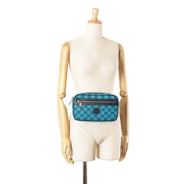 Pre-owned Gucci GG Canvas Belt Bag Blue