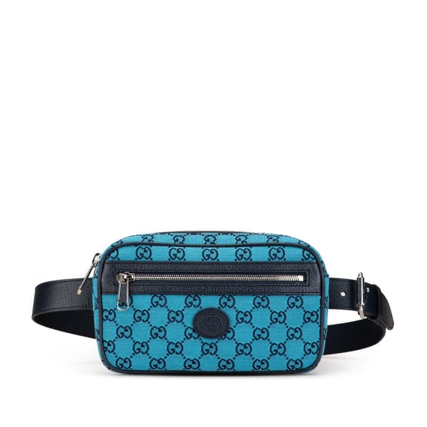 Pre-owned Gucci GG Canvas Belt Bag Blue