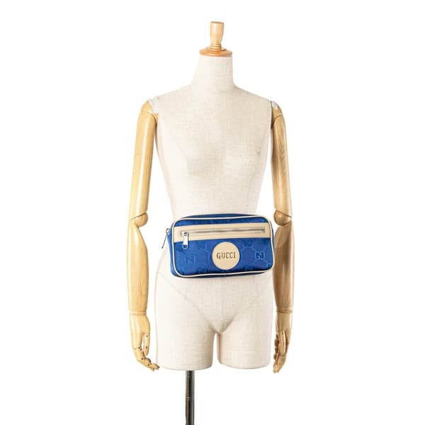 Pre-owned Gucci GG Nylon Off The Grid Belt Bag Blue