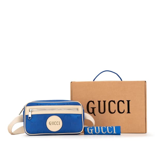 Pre-owned Gucci GG Nylon Off The Grid Belt Bag Blue