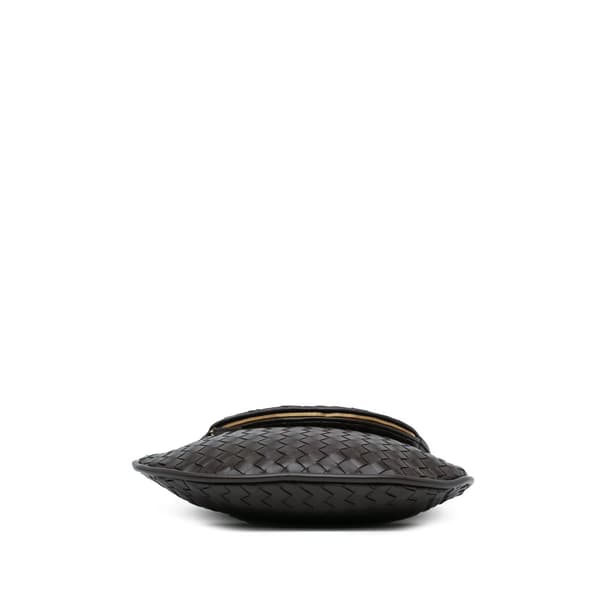 Pre-owned Bottega Veneta Large Lambskin Intrecciato Gemelli Brown