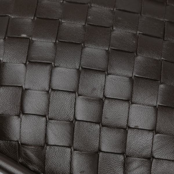 Pre-owned Bottega Veneta Large Lambskin Intrecciato Gemelli Brown