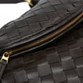 Miniatyrbild 9 av 10: Pre-owned Bottega Veneta Large Lambskin Intrecciato Gemelli Brown