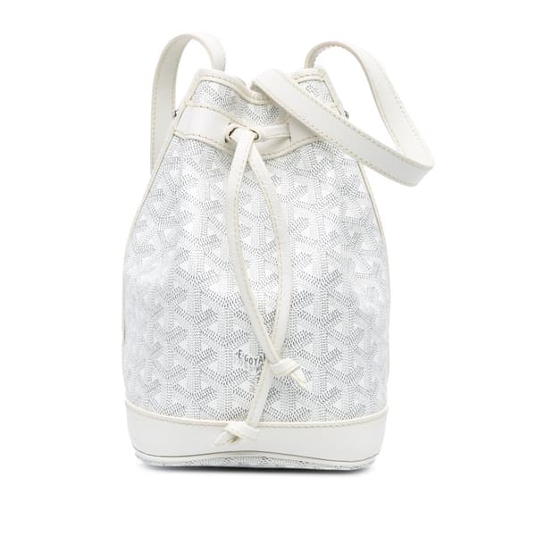 Pre-owned Goyard Goyardine Petit Flot White