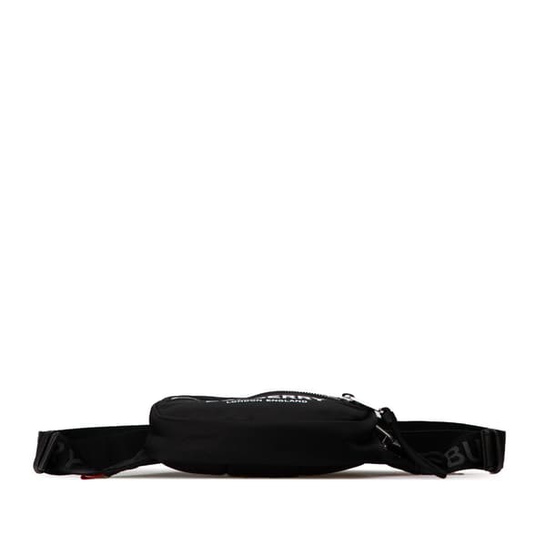 Pre-owned Burberry Nylon Logo Cannon Belt Bag Black