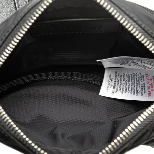 Pre-owned Burberry Nylon Logo Cannon Belt Bag Black