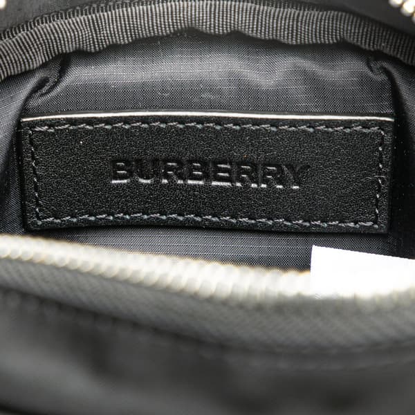 Pre-owned Burberry Nylon Logo Cannon Belt Bag Black