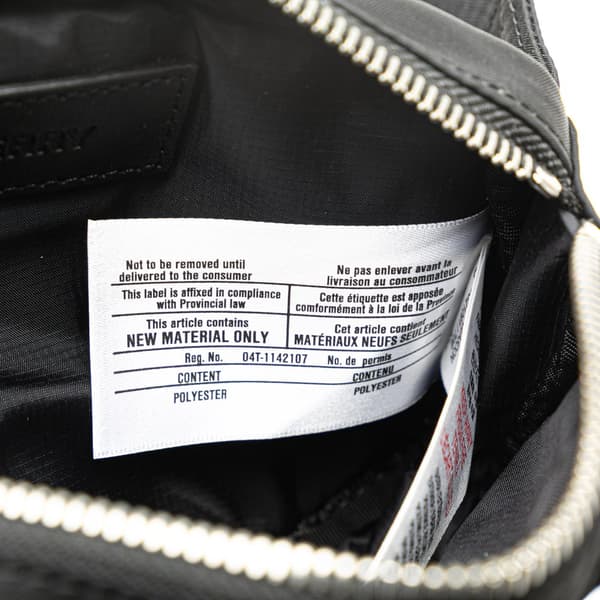 Pre-owned Burberry Nylon Logo Cannon Belt Bag Black