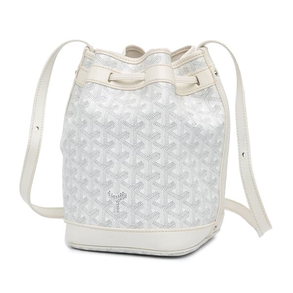 Pre-owned Goyard Goyardine Petit Flot White
