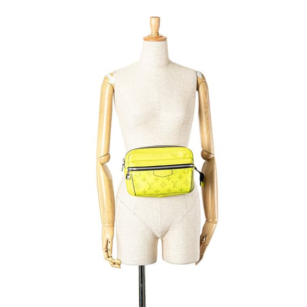 Pre-owned Louis Vuitton Monogram Taigarama Outdoor Bumbag Yellow