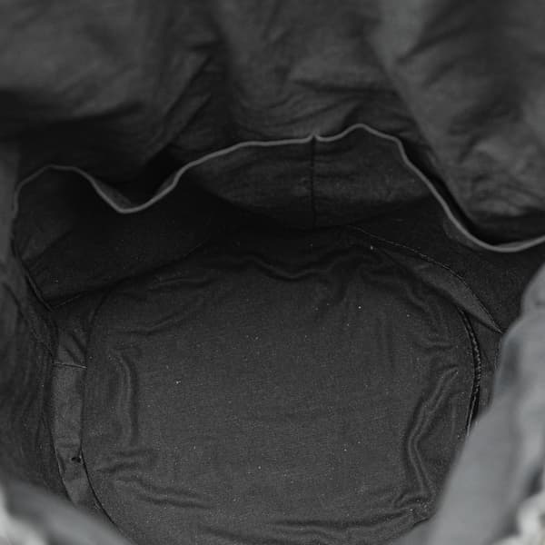 Pre-owned Bottega Veneta Perforated Leather Paper Bucket Bag Black