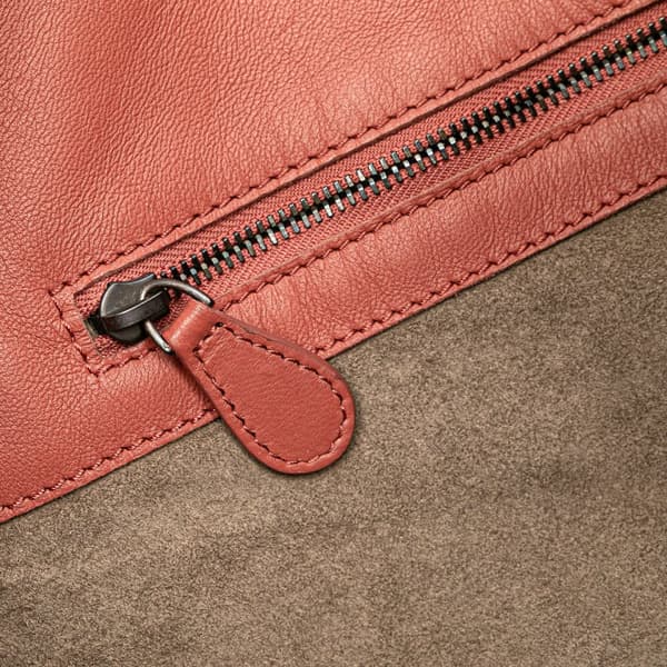 Pre-owned Bottega Veneta Large Nappa Intrecciato Campana Red