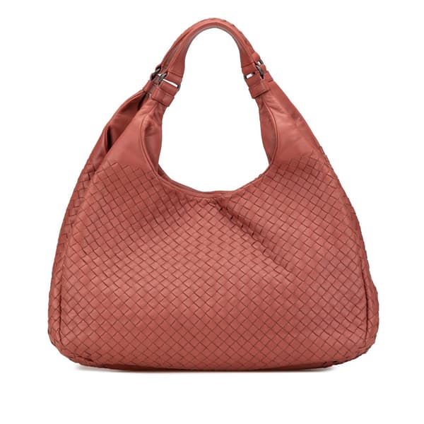 Pre-owned Bottega Veneta Large Nappa Intrecciato Campana Red