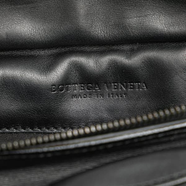 Pre-owned Bottega Veneta Nappa Intrecciato Utility Belt Bag Black