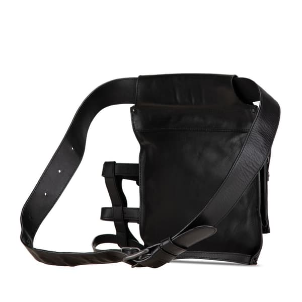 Pre-owned Bottega Veneta Nappa Intrecciato Utility Belt Bag Black