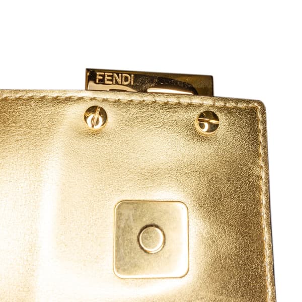 Pre-owned Fendi Mini Leather Cookie Hobo White