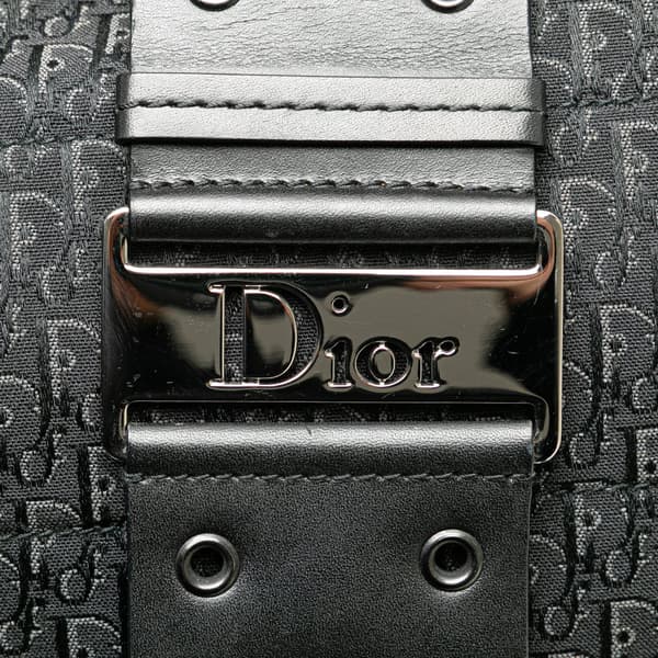 Pre-owned Dior Diorissimo Trotter Canvas Street Chic Hobo Black