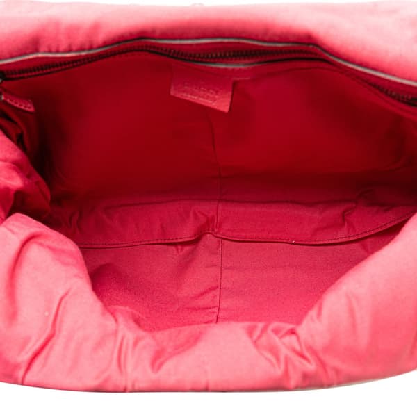 Pre-owned Gucci Leather Bamboo Studded Hobo Pink
