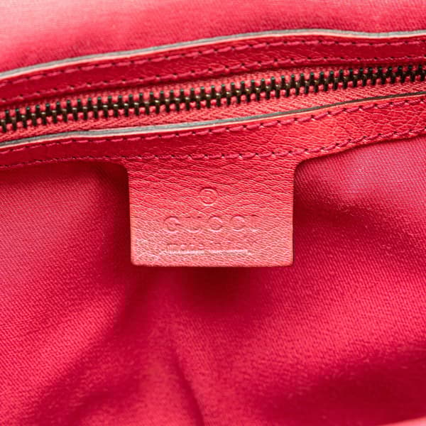 Pre-owned Gucci Leather Bamboo Studded Hobo Pink