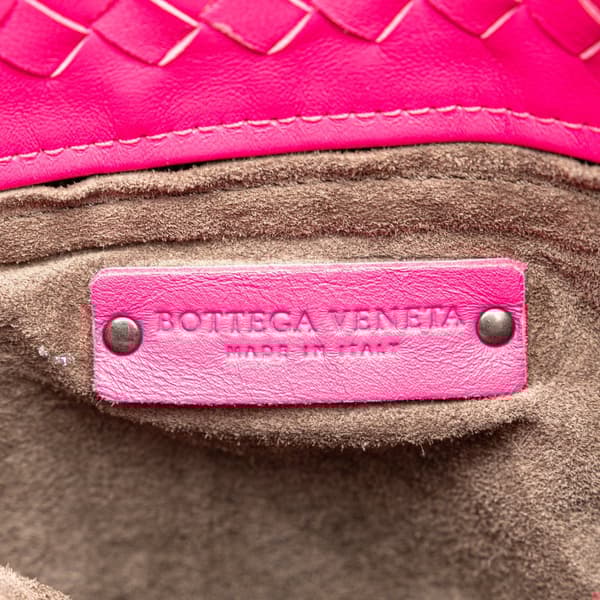 Pre-owned Bottega Veneta Nappa Intrecciato Bucket Bag Pink